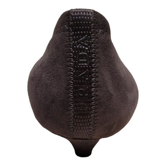 Authentic PRADA Size 38.5 Calzature Donna Grey Suede Kitten Heels - Picture 6 of 9